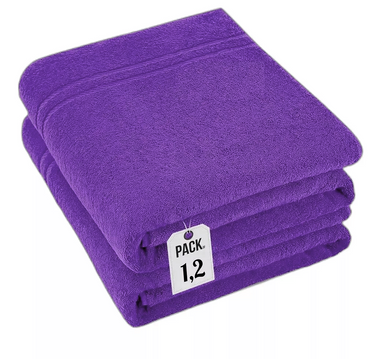 Pack of 2 Extra Large Super Jumbo Bath Sheets 100% Egyptian Cotton Super Soft Luxury Towel (100 x 200 cm) Towelsworld